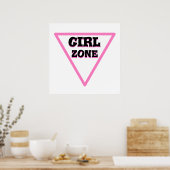 Girl Zone Road Sign Poster (Küche)