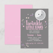 GIRL Zwillinge 2. BIRTHDAY PARTY Einladung (Vorne/Hinten)