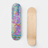 Girlaname Collage Skateboard mit Blume (Vorderseite)