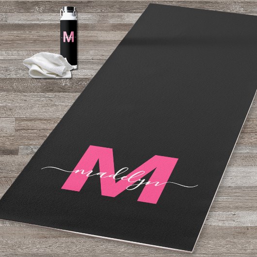 Girlaname Monogram Black Pink Yogamatte