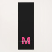 Girlaname Monogram Black Pink Yogamatte (Rückseite)