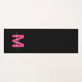 Girlaname Monogram Black Pink Yogamatte (Vorderseite (Horizontal))