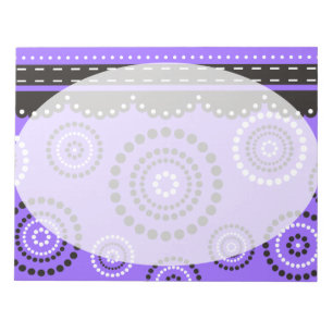 Girlande ARTdeco schwarz weiß + Ihre Hintergrundfa Notizblock