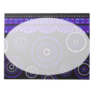 Girlande ARTdeco violett blau + Ihre Hintergrundfa Notizblock