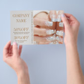 Girlande Schönheit Silbernagel Nagel Salon Flyer (Handgriff)