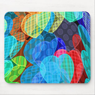 Girlanden der Pastell farbigen Herzen Mousepad