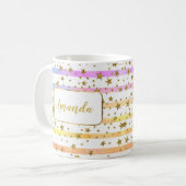 Girlanden und Sterne-Tasse Kaffeetasse (Vorderseite Links)