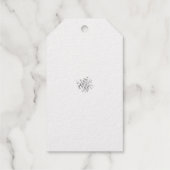 Girlanstil, Leichtbaumpflanze, gebleichte Zeder Geschenkanhänger (Rückseite)