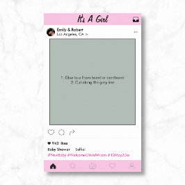 GirlBaby Duwer Party Prop Foto Standrahmen Decke Poster