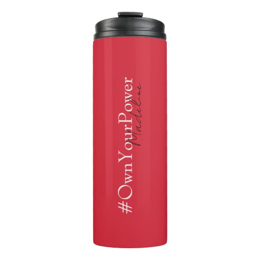 Girlboss Empowerment-Geschenk - Personalisierter N Thermosbecher (Vorderseite)