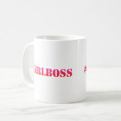 #GirlBoss - Fun Girlpower Quote Kaffeetasse (Vorderseite Links)