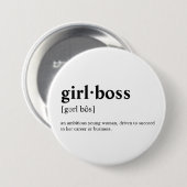 Girlboss - Wörterbuchbedeutung Button (Vorne & Hinten)