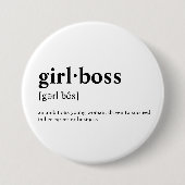 Girlboss - Wörterbuchbedeutung Button (Vorderseite)