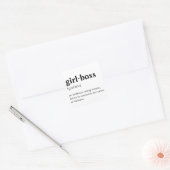 Girlboss - Wörterbuchmeinung Quadratischer Aufkleber (Umschlag)