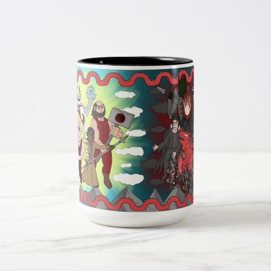 Girlfighter-Tasse Zweifarbige Tasse (Mittel)