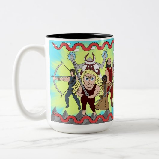 Girlfighter-Tasse Zweifarbige Tasse (Links)
