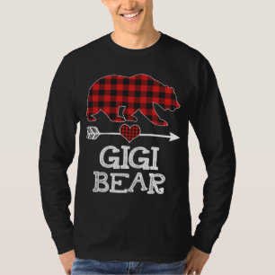 Girlfriend Bear Red Kariert Family Matching Christ T-Shirt