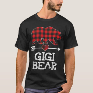 Girlfriend Bear Red Kariert Family Matching Christ T-Shirt