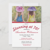 GIRLFRIEND BESTÄTIGKEITEN ATEMBERAUBEND 70 PARTY E EINLADUNG (Vorderseite)