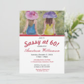 GIRLFRIEND BESTIES SASSY BEI 60 PARTY EINLADUNGEN (Stehend Vorderseite)