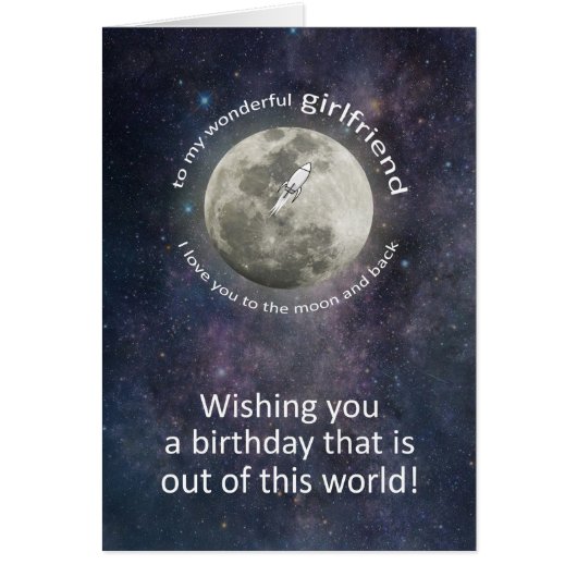Girlfriend Birthday To The Moon And Back  (Vorne)