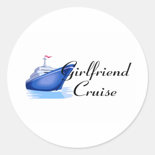Girlfriend Cruise Runder Aufkleber (Vorderseite)