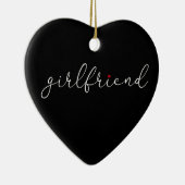 Girlfriend Definition Chic Script Liebe Herz Keramik Ornament (Rechts)