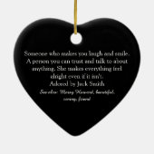 Girlfriend Definition Chic Script Liebe Herz Keramik Ornament (Hinten)