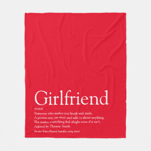 Girlfriend Definition Cool Fun Red Fleecedecke