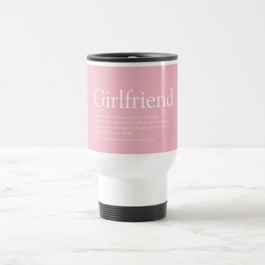 Girlfriend Definition Girly Pink Fun Reisebecher (Mittel)