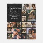 Girlfriend Definition Photo Collage Fleecedecke (Vorderseite)