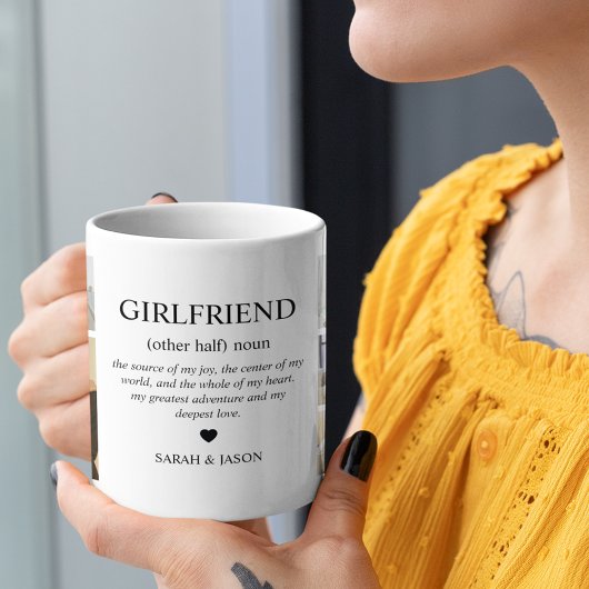 Girlfriend Definition Photo Collage Kaffeetasse