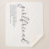 Girlfriend Definition Red Liebe Herzklopfskript Sherpadecke (Vorderseite)