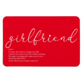 Girlfriend Definition Script Liebe Heart Red Magnet (Horizontal)