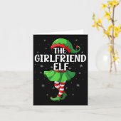 Girlfriend Elf Christmas Girls Women Elf Squad Xma Karte (Gelbe Blume)