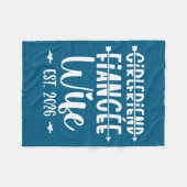 Girlfriend Fiance Wife 2026 Just Married Wedding H Fleecedecke (Vorderseite (Horizontal))