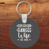 Girlfriend Fiance Wife 2026 Just Married Wedding H Schlüsselanhänger (Vorderseite)