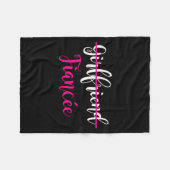 Girlfriend Fiancee Shirt Engagement Party Couple T Fleecedecke (Vorderseite (Horizontal))