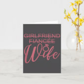 Girlfriend Fiancée Wife, Married Engagement Weddin Karte (Gelbe Blume)