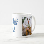 Girlfriend Foto Blue Script Kaffeetasse (VorderseiteRechts)