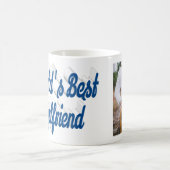 Girlfriend Foto Blue Script Kaffeetasse (Mittel)