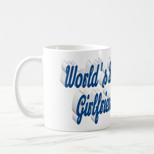 Girlfriend Foto Blue Script Kaffeetasse (Links)