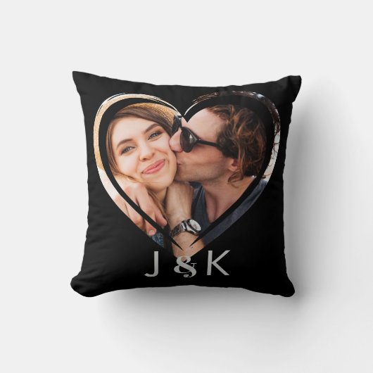 Girlfriend Foto Collage Verabred Couple Kissen (Vorderseite)