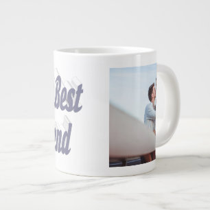 Girlfriend Foto Grautypografie Jumbo-Tasse