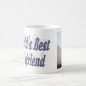 Girlfriend Foto Grautypografie Kaffeetasse (Mittel)