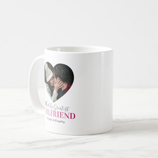 Girlfriend Foto Heart Gift Kaffeetasse (Vorderseite Links)