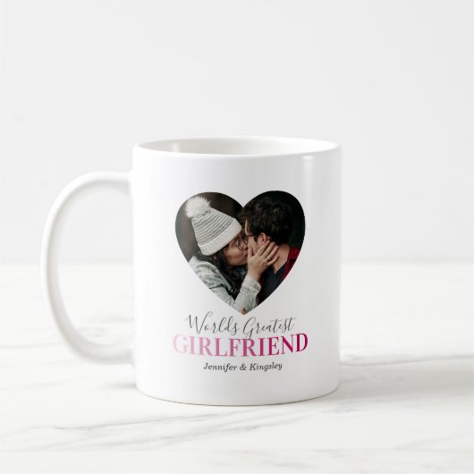 Girlfriend Foto Heart Gift Kaffeetasse (Links)