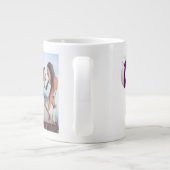 Girlfriend Foto lila Typografie Jumbo-Tasse (Rückseite)