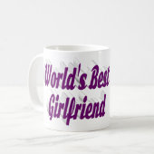 Girlfriend Foto lila Typografie Kaffeetasse (Vorderseite Links)