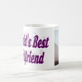 Girlfriend Foto lila Typografie Kaffeetasse (Mittel)